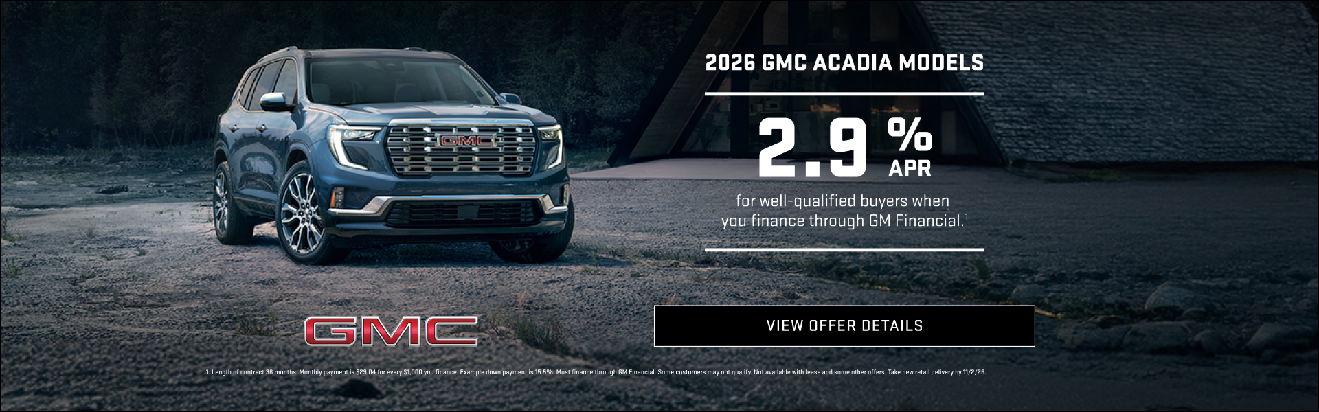 2.9% APR for well-qualified buyers when you finance through GM Financial.1

$750 PURCHASE ALLOWAN...