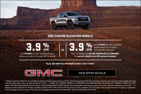 3.9% APR FOR 5 YEARS for well-qualified buyers when you finance through GM Financial.1

OR

3.9% ...